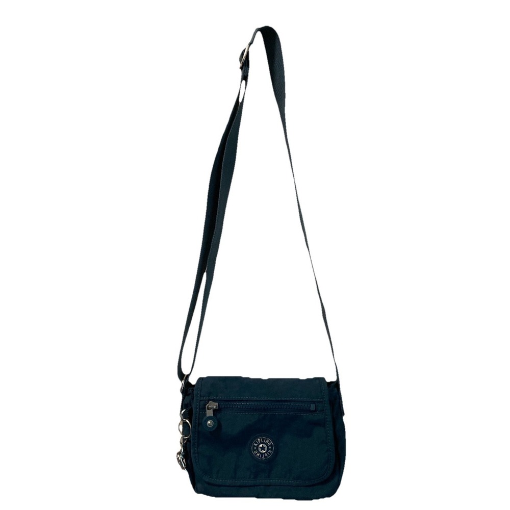 Kipling Sabian Crossbody Mini Bag Blue‎ Silver Metal Gorilla